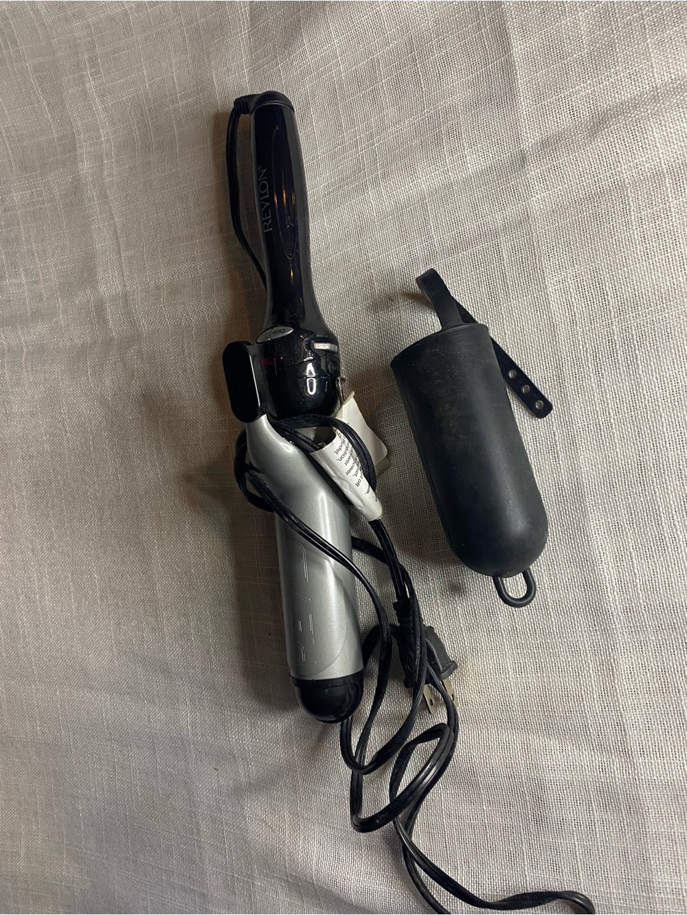 Revlon Black and Silver Curling Iron with Heat Sleeve